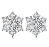 2018 Fashion Popular Earrings Attractive CZ 925 Sterling Silver snowflake earrings