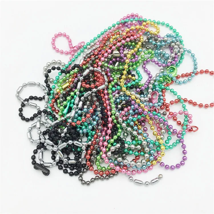 yiwu shuoke crafts factory price high quality iron brass stainless steel bead ball chain