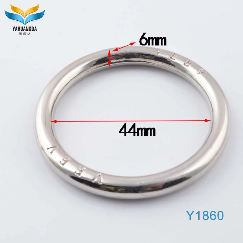 wholesale custom logo zinc alloy metal silver o ring for handbag hardware