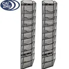 Wall Mount Literature Rack Organizer 10 Pockets Black Steel Mesh Work