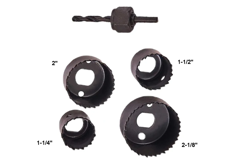 5Pcs Wood Hole Saw Cutter Set in PVC Double Blister for Wood Drywall Plastic Cutting