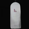 Customs logo printing white long PE PEVA wedding dress cover garment bag for bridal