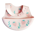 new arrival amazon best selling silicone rubber baby burp bibs with pocket for babies
