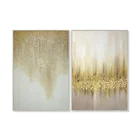 Modern Wall Art Handmade Abstract Gold Foil Oil Painting on Canvas
