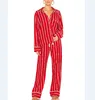 New fashion contrast piping chest pocket sleepwear wholesale two piece set pyjamas women sleepwear