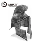 Plastic Spartan Helmet Cascos Roman Helmet Solider Hat with Mask