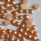 Factory 2~10mm candy colors round shape hot fix ceramic half pearl flatback rhinestones