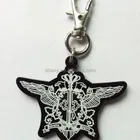 Laser cut acrylic key charm with screen print