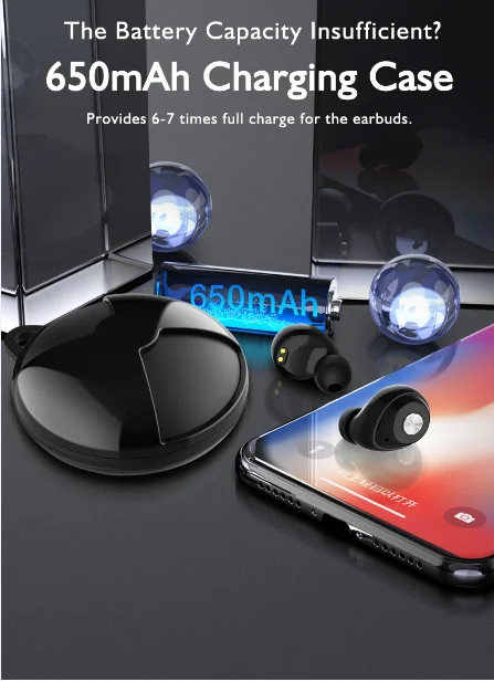 OneDer 338 portable tws earbuds with charging case design earphone true wireless stereo earphone - ANKUX.COM