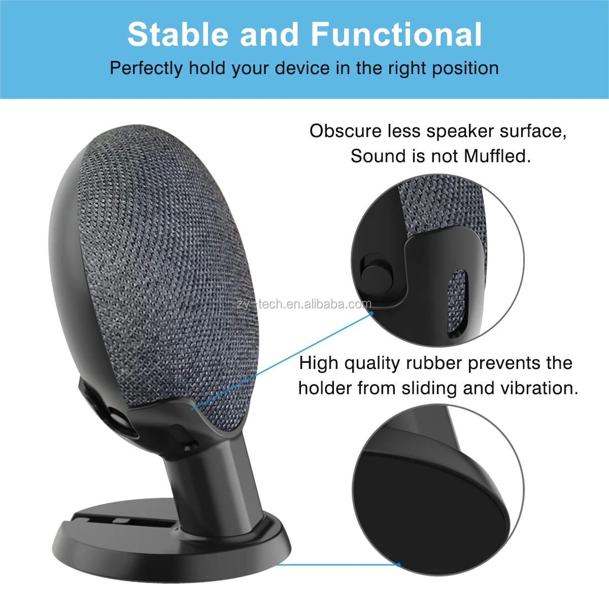 Table Pedestal Mount Holder Stand for Google Home Mini, Desk Mount Holder Stand - ANKUX.COM