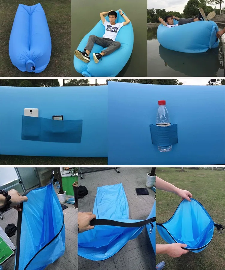 Wlecome OEM ODM air filling fast filling outdoor sleeping bag