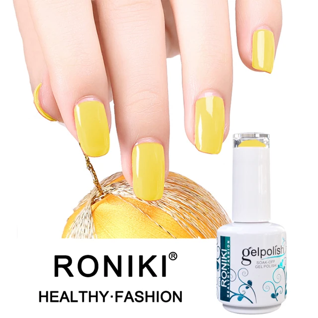 RONIKI Free Sample High Gloss Easy Soak Off Uv Led Gel Greenstyle Nail Polish OEM For Nails Art Designs
