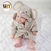 Wholesale soft body felling animal mouse baby bathrobe cotton bath towel robe for kids