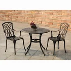 2 seater beach outdoor bar cocktail table furniture set retro style aluminum hotel chair