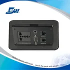 Hidden Pneumatic Aluminum Desktop Pop Up Socket HDMI