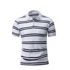 Low Cost Breathable Multicolor Custom Striped Polo Shirt