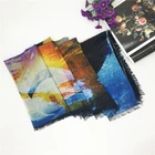 Custom Pattern Digital Printed Cotton Printed Shawl