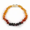Natural gemstone Baltic amber stone polished tumbled chips Beads stretch bracelets