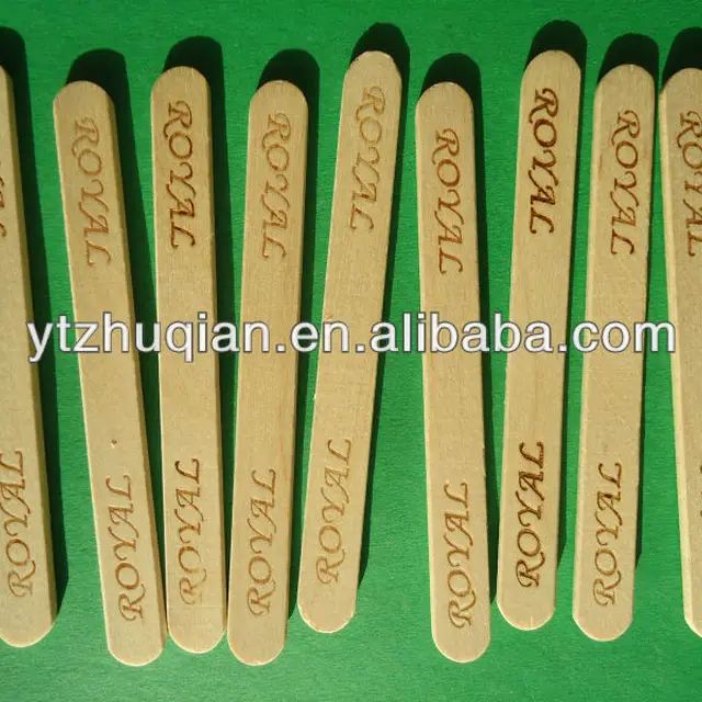 hot stamped popsicle sticks of polished hot stamped with soft