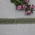 Pearl Beaded Lace Trim Mesh Lace Fabric Clothes Decoration Wedding Dress Collar Lace Applique Trim