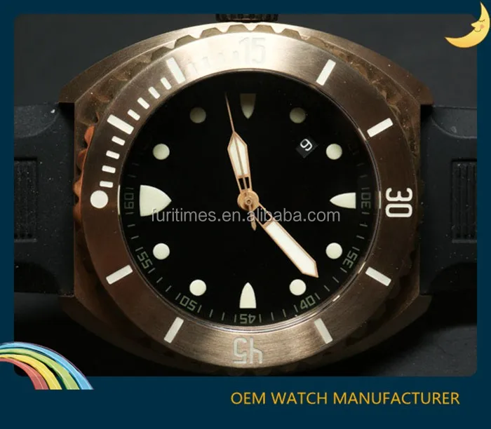 Luxury bronze men’s super luminous watch,vintage sporting watch for man