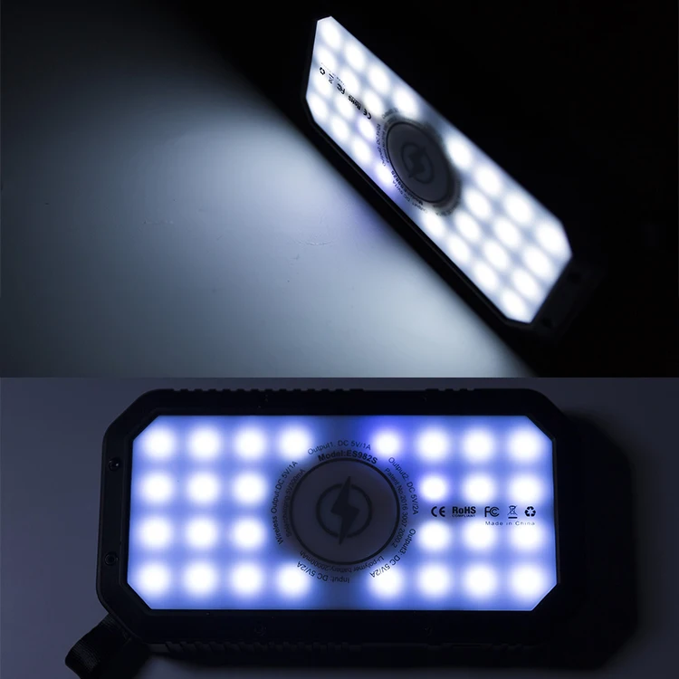 28 LED Light 3 USB Fast Charging Qi Wireless Solar Powerbank 30000mah - ANKUX.COM