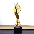 Golden trophy manufacturer design metal award for any ceremony