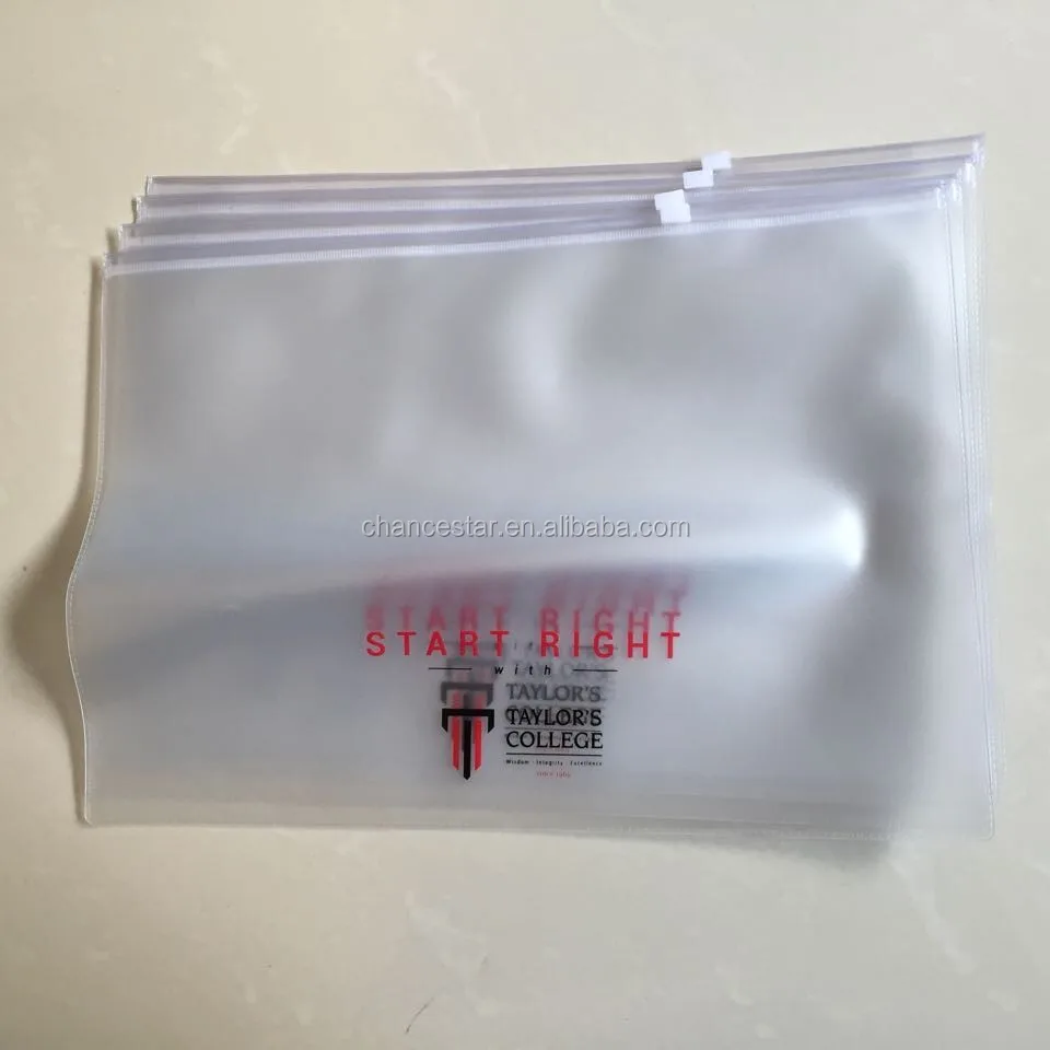 A4 Plastic Zip Lock Folder Bag With Header & Insert Cards Buy Printed