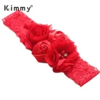 New Born Red Soft Lace Flower Photo Prop Headband- Baby hair bow accessories