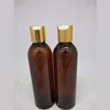 250ml amber colour PET plastic bottle with disc cap and lid