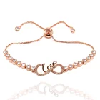 2019 yatai Mature female wearing features custom luxury bracelet infinity silver 925 rose gold bracelet