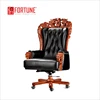 Alibaba trade assurance genuine leather big boss chair with dragon frame executive office chair specifications(FOH-A08)