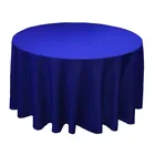 120" Inch polyester round table cloth banquet tablecloth wedding custom