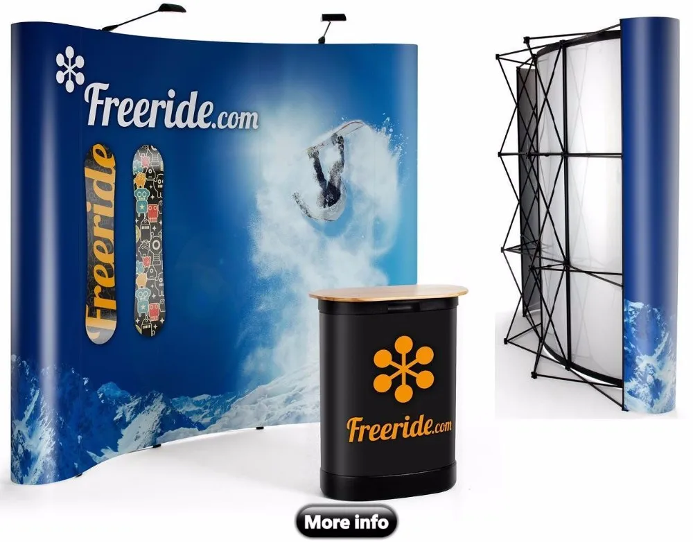 Custom Size High Quality Long Life Printed Type PP Advertising Banner Popup Stand