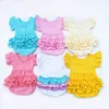 Latest design newborn clothes solid color baby girl clothes romper