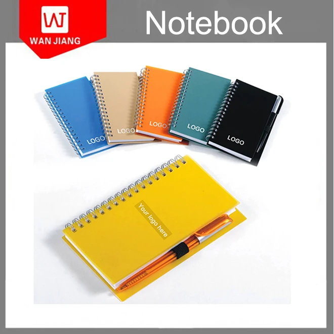 promotional advertising customized pp cover sprial notebook with