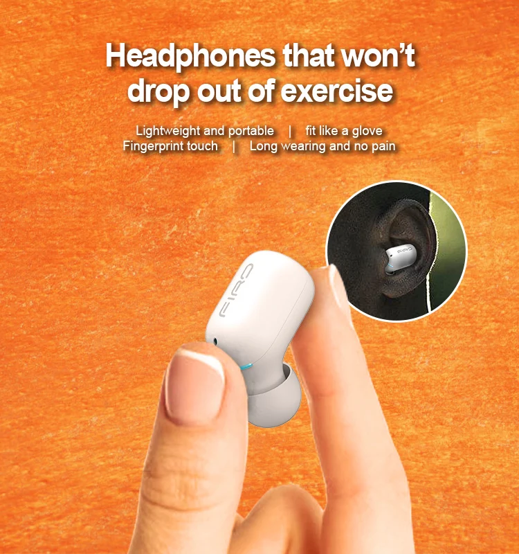 A2 Mini Earbud TWS True Wireless Invisible Headphone with Box 3H Playtime Car Headset with Mic for Smart phone Touch Control - ANKUX.COM