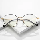 stock metal anti blue light optical frame round frame optical reading glasses
