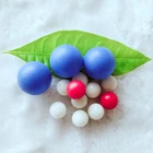 Factory wholesale solid 16mm acrylic beads plastic no hole ball for toy accessories