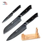 FINDKING G10 handle 67 layers damascus steel kitchen knife set with 8 inch chef knife