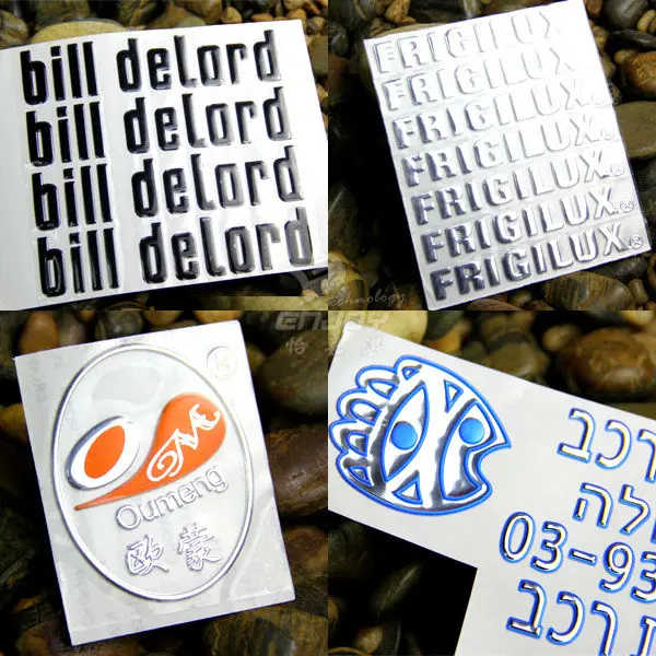 Embossed Metal Logo Sticker Metal Sticker 3m Adhesive Buy Metal Logo
