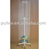 four faces universal retail shop promotion floor steel grid panel spinning wire display stand