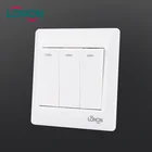 Home use 86*86mm white PC Material electric light control 3 position switch