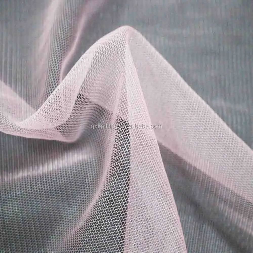 工厂供应针织 100% 尼龙薄纱织物