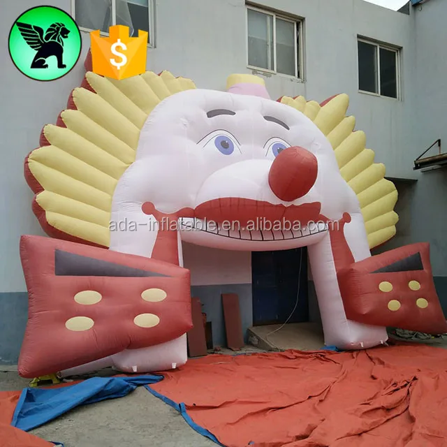 M High Giant Inflatable Clown Customized Scary Halloween Clown Arch