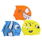 China Wholesale Oem Service Baby Silicone Swim Cap Silicone Kid With Logo cute fish swimming cap