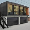 glass wall showroom and office shipping container house