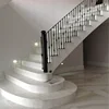 Natural marble stairs design for carrara white stone