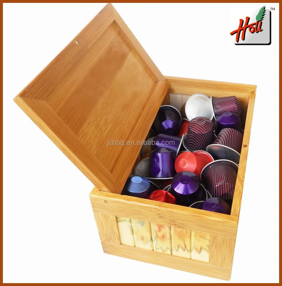 cheap bamboo coffee capsule gift box for hotel hcgb20n2