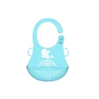 BPA free waterproof silicone baby bib for toddlers with catcher